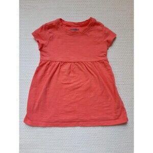 Old Navy Baby Cotton Coral Tshirt Dress 12-18 Months, Summer Toddler Dress, EUC